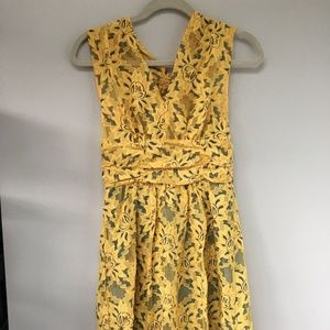 Tracy Reese Niki Yellow Lace Summer Dress